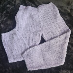 Cozy Lavender Cable Knit Lounge Pants